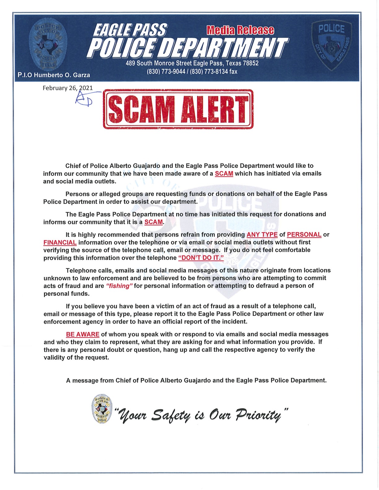 Eagle Pass Police Department Report Eagle Pass Business Journal