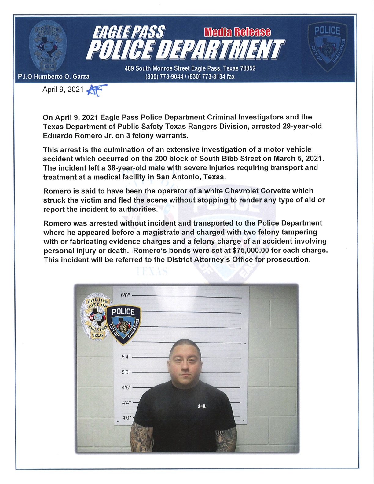 Eagle Pass Police Department Report Eagle Pass Business Journal